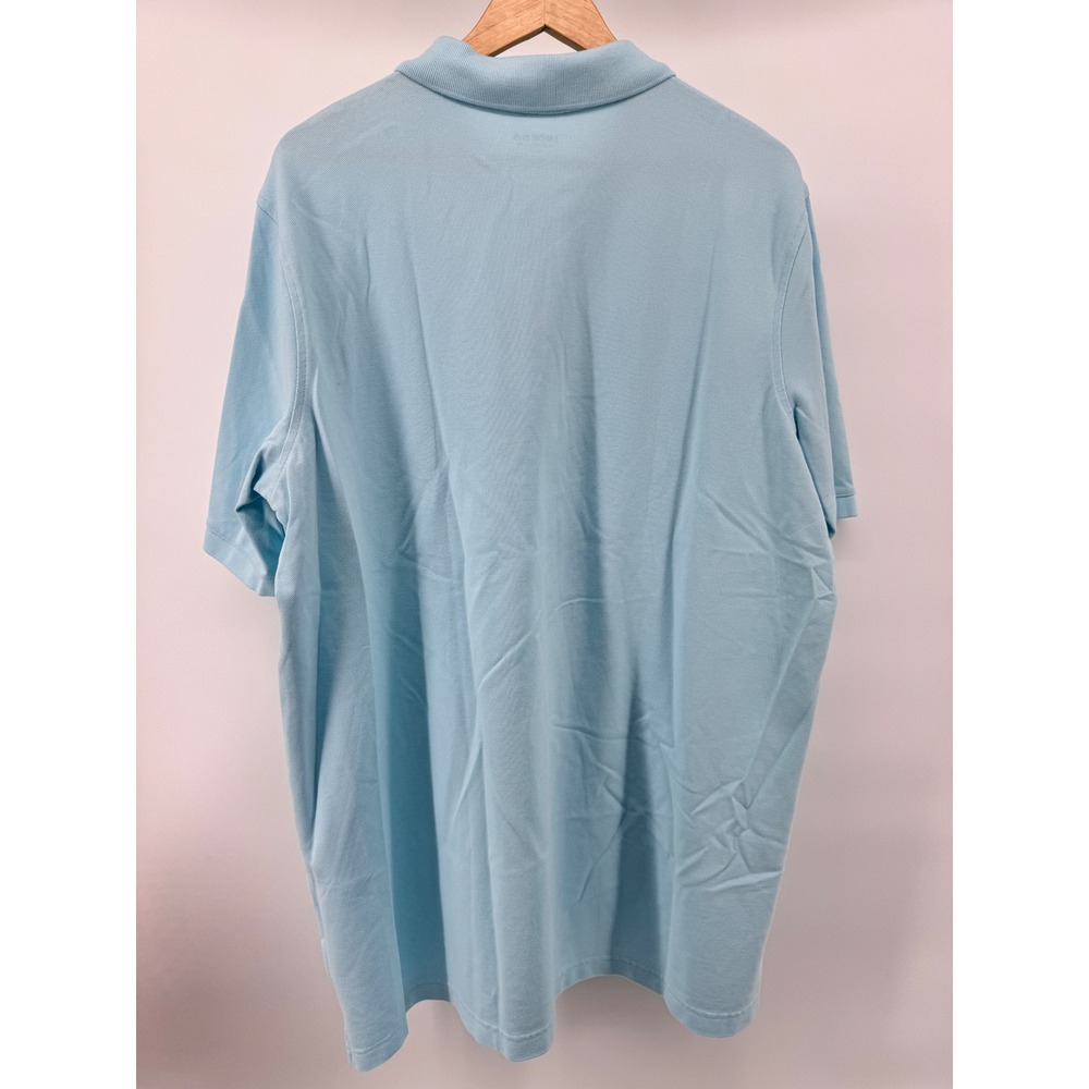 Lands End Polo Shirt Mens XL Tall Light Blue Traditional Fit Pique - Picture 5 of 7